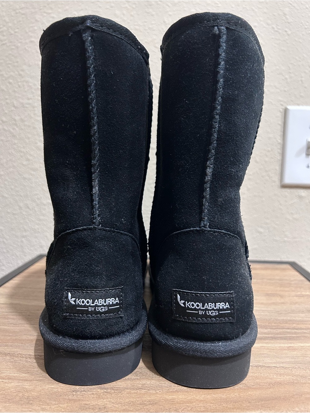 Koolaburra UGG Black Suede Mid-Calf Pull-On Boots